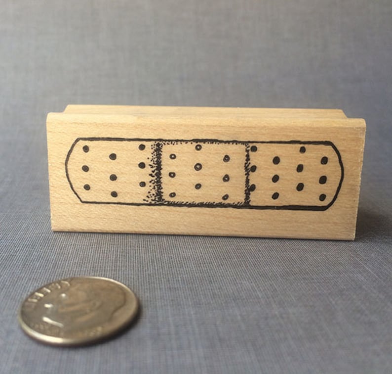 Bandaid Rubber Stamp