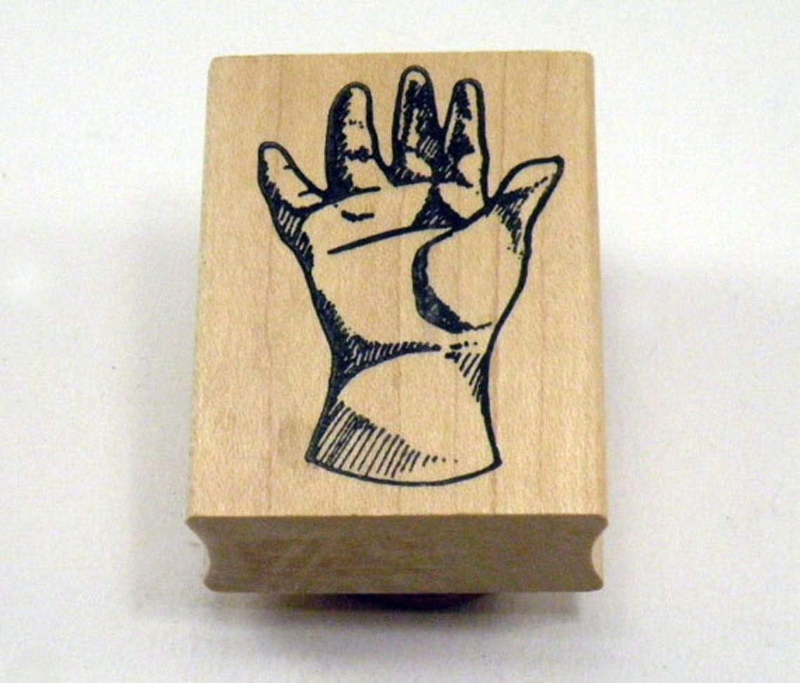 Rubber Stamp Hand Etsy