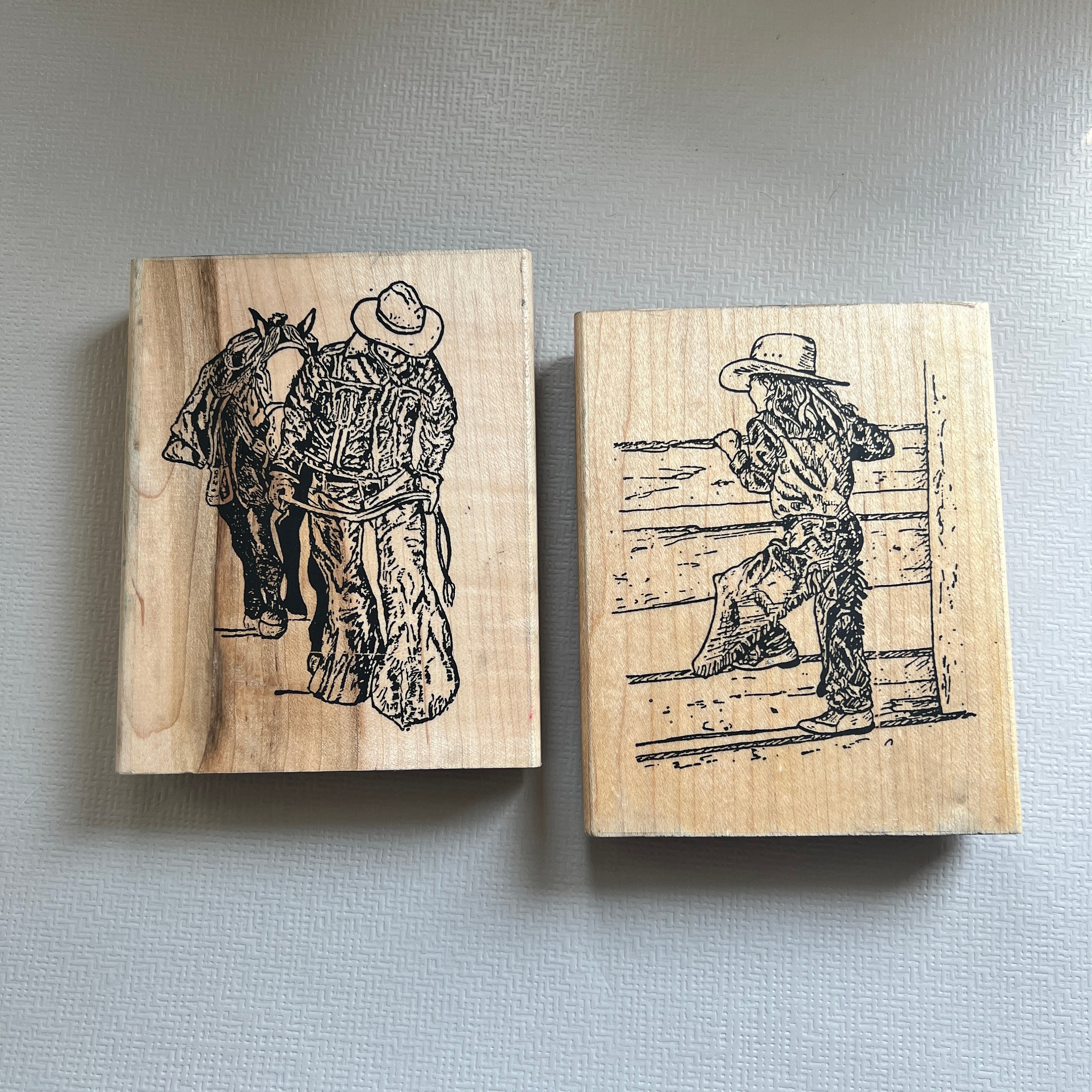 Set 1x1 Inch Rubber Stamps, FARM Stamp, Wooden Block Rubber Stamp
