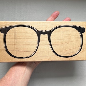 Vintage Rubber Stamp Giant Eyeglasses Glasses Frames Spectacles from Marks of Distinction