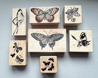 Vintage Pick Your Butterfly Rubber Stamp