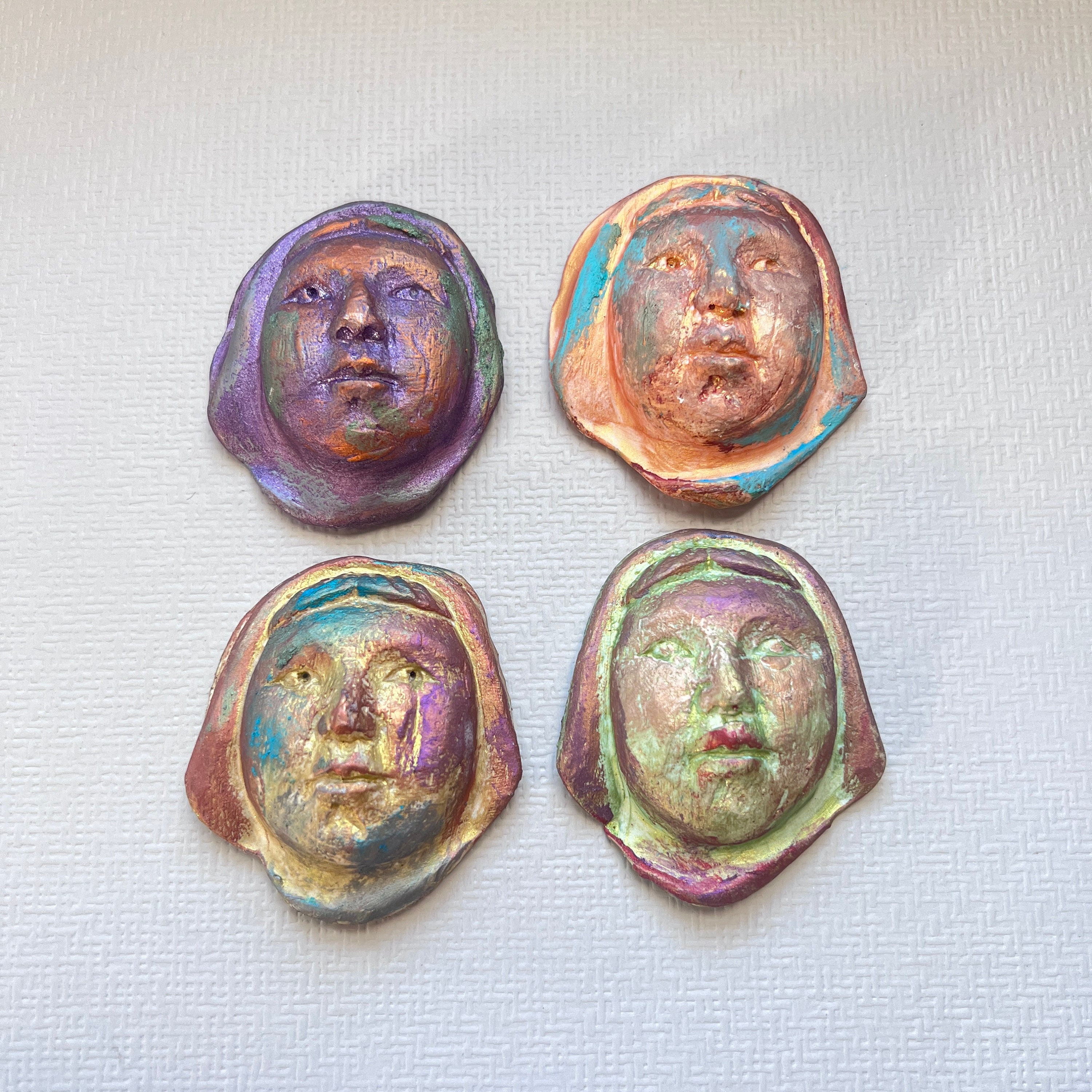 Clay Princess Faces Polymer Clay Cabochons Doll Molded Faces