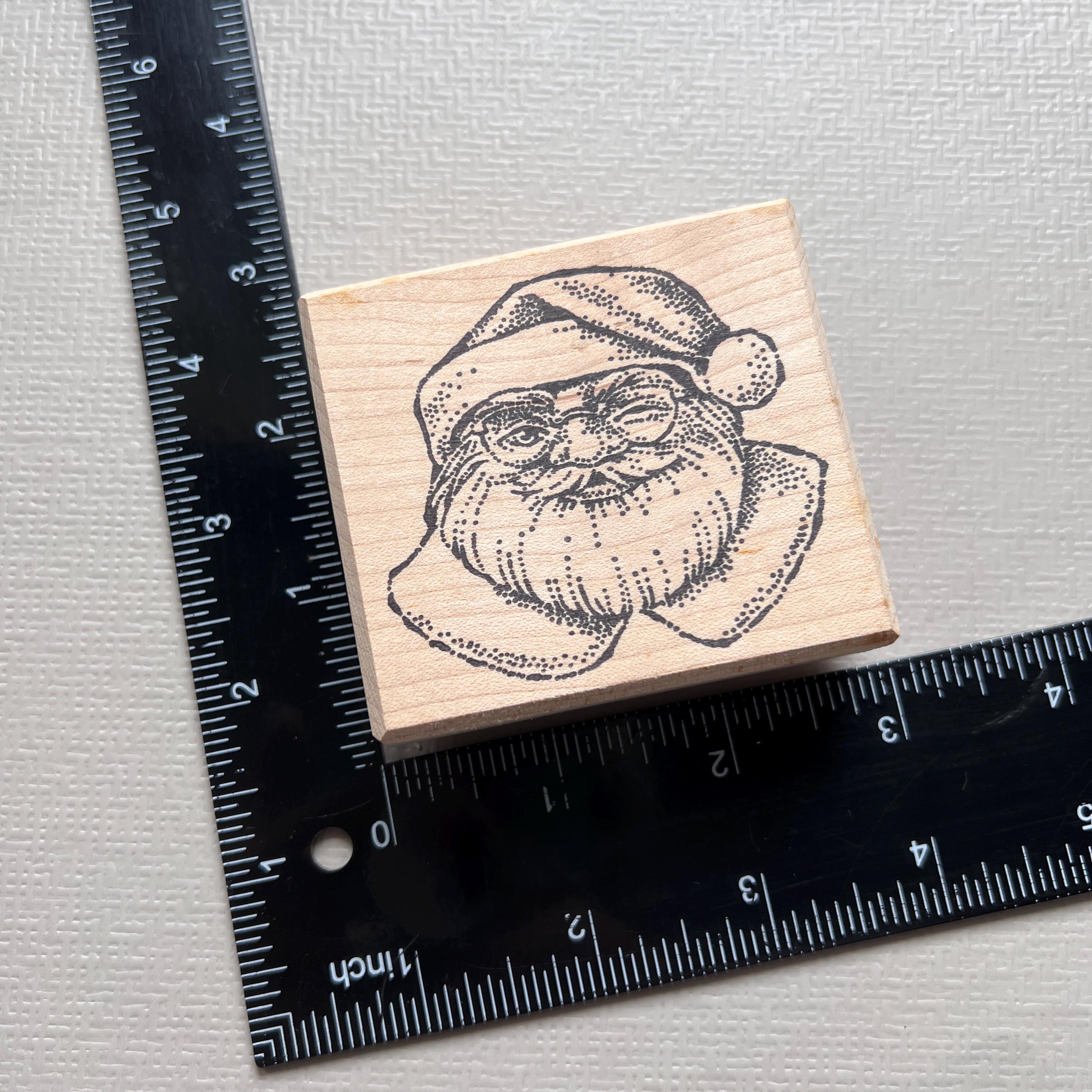Vintage Rubber Stamps Christmas, Reindeer, Santa, Sleigh, or Tree Wood ...