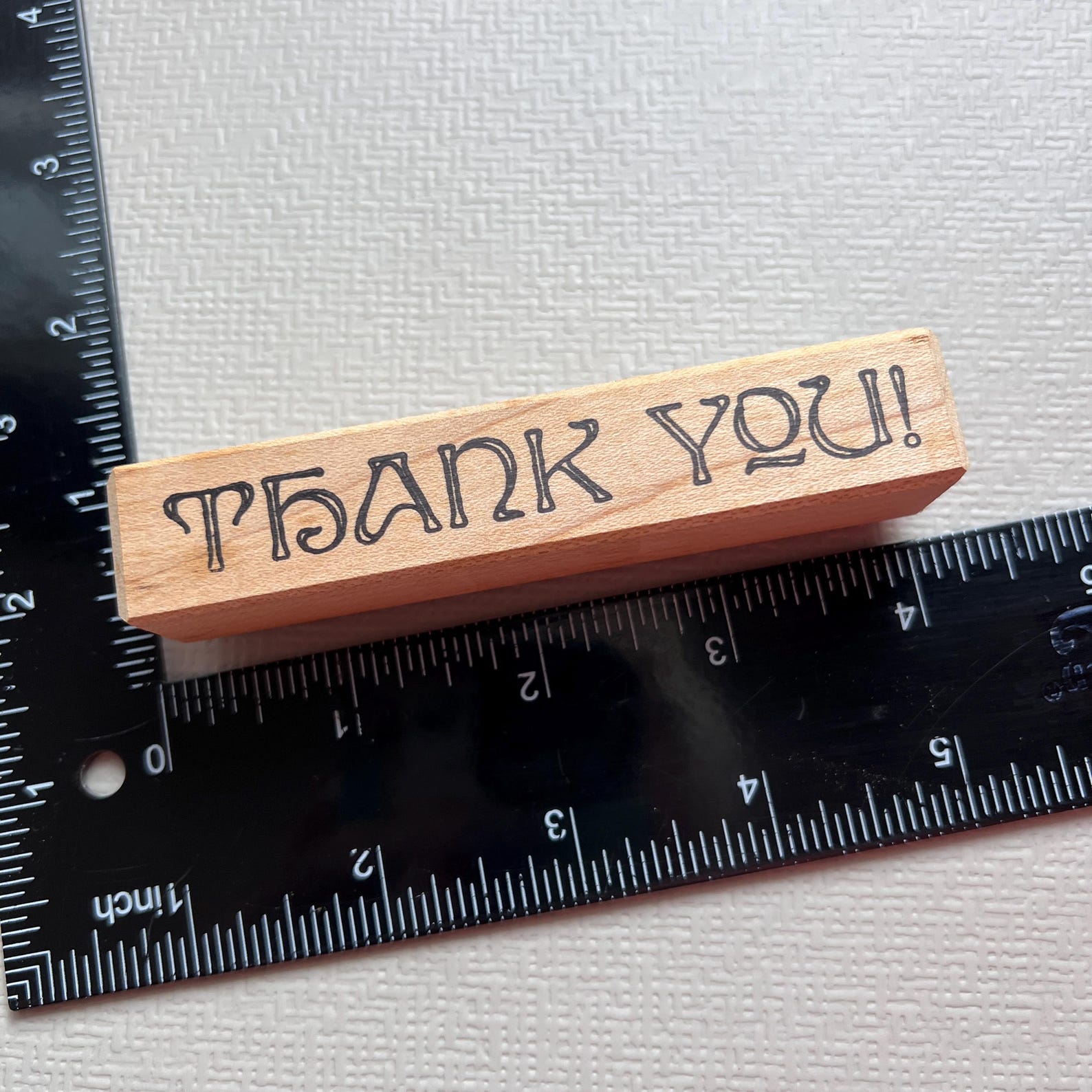 Rubber Stamps Thank You Wood Mounted Rubber Stamp - Etsy