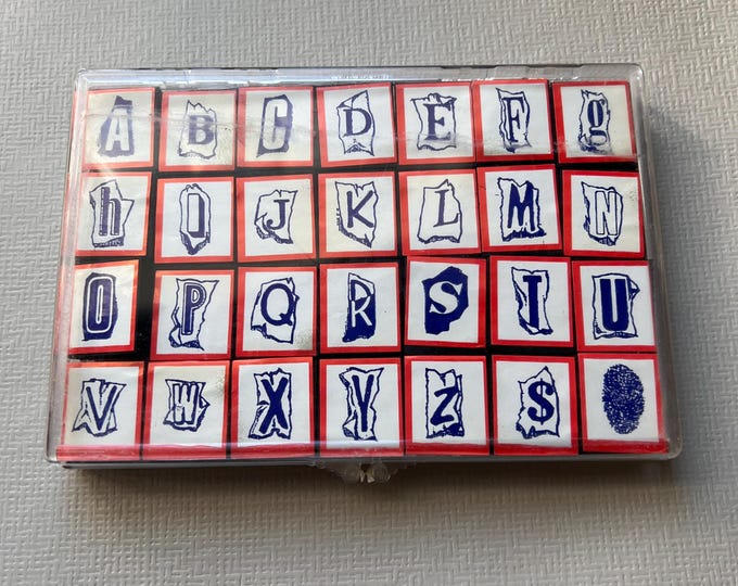 Retro Ransom Note Style Vintage Alphabet Ransom Note Style Foam Rubber Stamp Set - Etsy