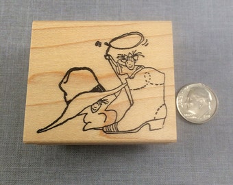 Little Ladies Cowgirl Rubber Stamp