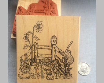 Garden Patch Rubber Stamp