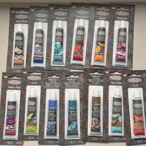 Art Alchemy Finnabair Metallique or Matte Wax Beeswax .68 Fluid Ounce New Tube Packaging - Prima Marketing for Mixed Media Art