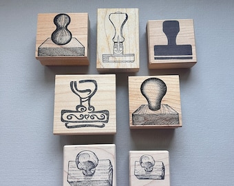 Deep Red Cling Stamp - Attitude | High-Quality Rubber Craft Stamp