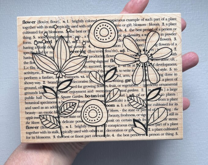 Stamp Book Pattern Rubber Stamps Flower Patterns Large Garden Word Background Rubber Stamp ...