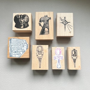 vintage Pick Your Extremement Rare Teesha et Tracy Moore Zettiologie Tampons en caoutchouc montés sur bois
