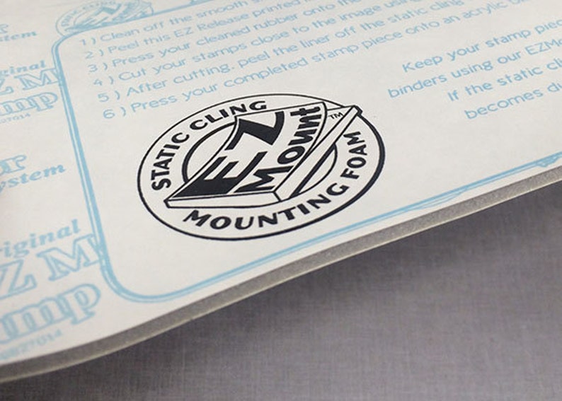 1 sheet of EZ Cling Mounting Foam for Unmounted Rubberstamps Etsy