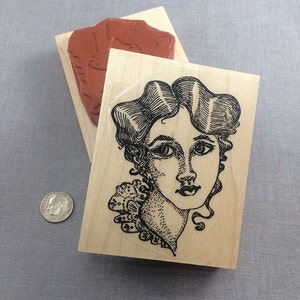 Rubber Stamp Victorian Lady