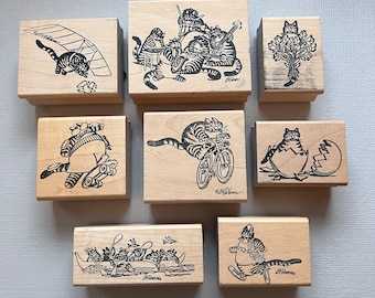 Pick Your Rare Vintage B. Kliban the Cat Rubber Stamps