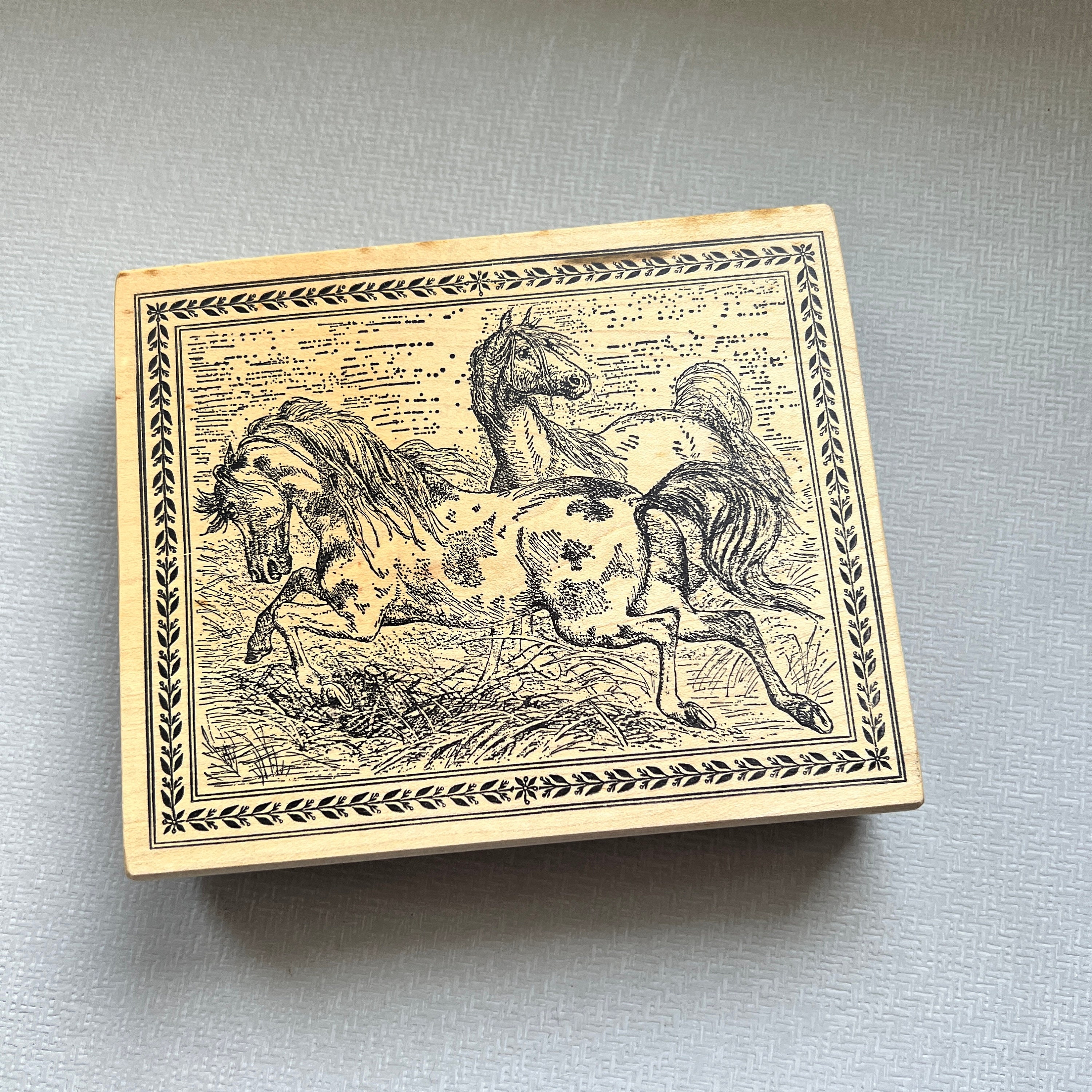 Mustang Scenic Stamps Western Stamps Wild Horses Mounted Rubber Stamp Horse 