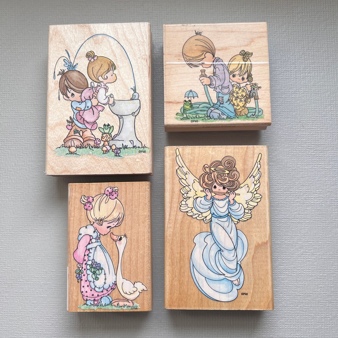 Handcrafted By Wood Mounted Rubber Stamp Crafty Bear 1989 By - View #4