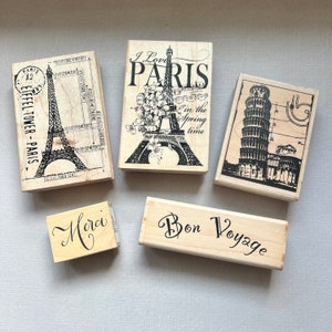 Travel Stamp Set Journal Stamps Hero Arts Rubber Stamps International Tour  Deluxe 
