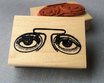 Optical Eyes Rubber Stamp