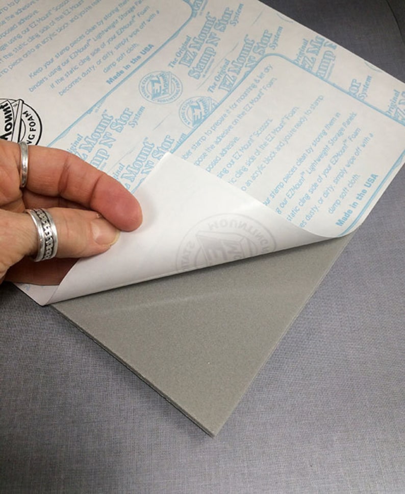 1 sheet of EZ Cling Mounting Foam for Unmounted Rubberstamps Etsy