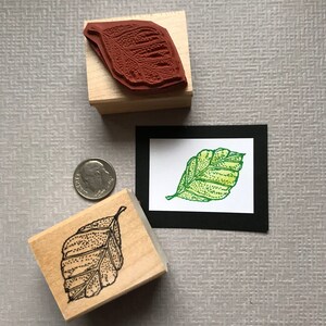 Single Leaf Rubber Stamp image 2