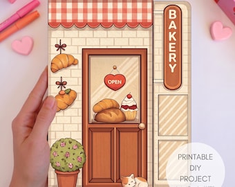 Bakery Shop Printable Play Set, Pretend Play Paper Doll, Bakery Dramatic Play Kids Craft, Printable Toy Instant Download, Paper Toy