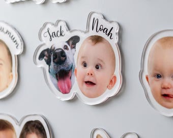 Imán personalizado con foto de bebé, regalo del Día de la Madre para la abuela, imán acrílico con foto personalizada, regalo de los nietos para la abuela.