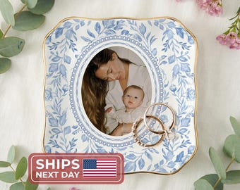 Bandeja para joyas personalizada con foto para mamá, regalo fotográfico para mamá, bandeja para baratijas personalizada con foto, madre de la novia, regalo de boda, regalo del Día de la Madre