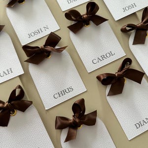 Ribbon Wedding Place Cards
