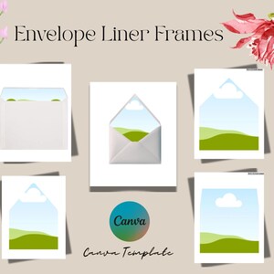 Vorlagen für Briefumschlageinlagen | 22 anpassbare Designs | Bearbeitbare Canva-Vorlage | DIY-Briefpapier | Hochzeit C5, C6, A7 | Digitaler Download