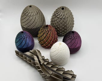 3D Printed Twisty Japandi Egg, Fidget and Stress Relief, Sensory Desk Toy, Spinner Alternative