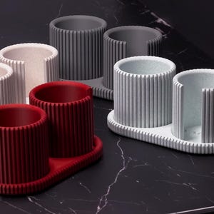Complete line of colors amongst the 2-Cup Bathroom Organizer Set!