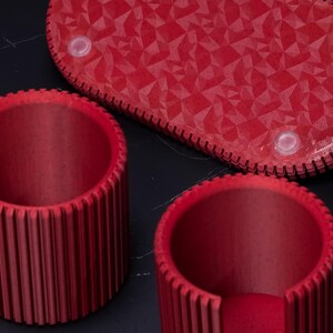 Brick Red 2-Cup Bathroom Organizer Set