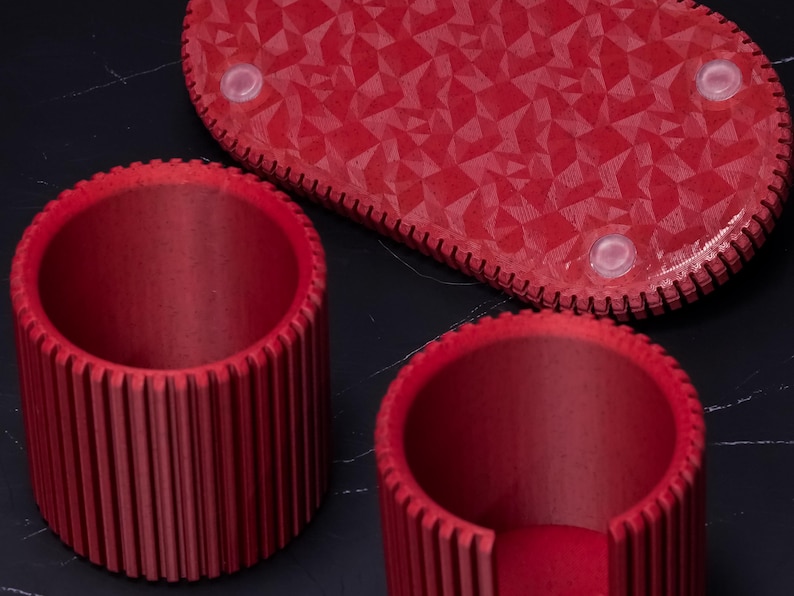 Brick Red 2-Cup Bathroom Organizer Set