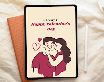 Arte de pared de San Valentín, decoración del hogar, arte de amor, póster romántico imprimible/descarga digital/