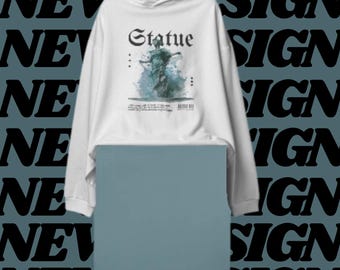 Diseño de ropa urbana con estatuas, gráfico para camisetas de hombre, arte con capucha de moda (descarga digital)