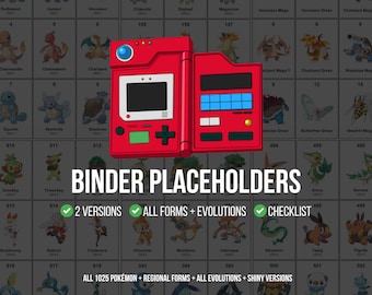 National Pokédex 1025 : 2 versions artistiques + listes de contrôle (téléchargement numérique)