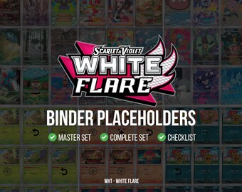 Scarlet and Violet: White Flare Set, 5 in 1 Binder Placeholders (Digital Download)
