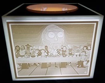 Rick and Morty inspired light up popcorn bucket with sound