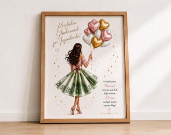 Regalo in denaro per la cresima di una ragazza - Download PDF digitale, idea regalo personalizzata disponibile in poche ore