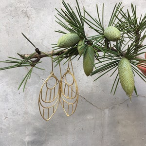 adjustable one size big ring pine tree hoop mother nature texturized gold big ring mountain inspired organic vegetarian perfect gift