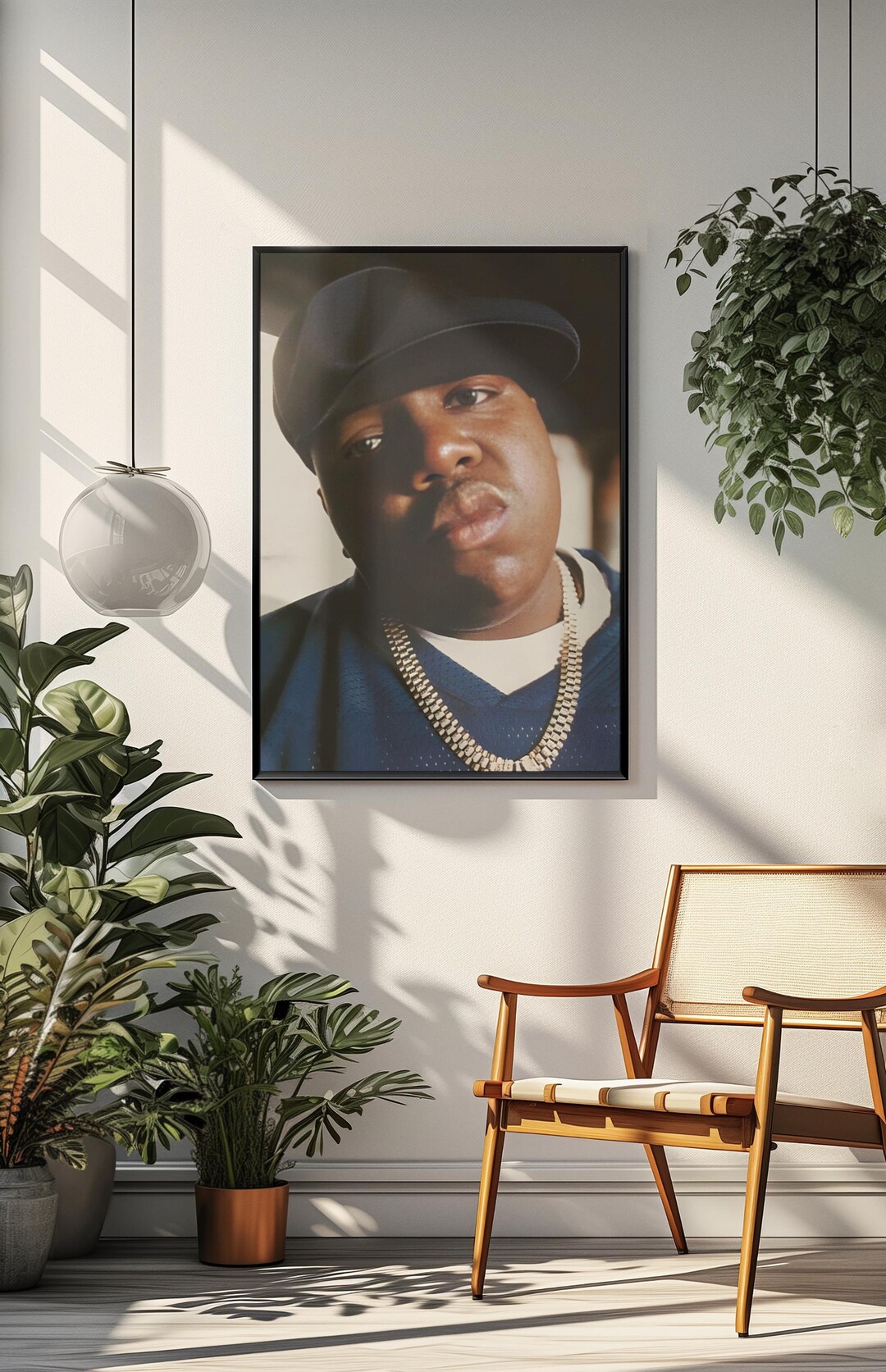 Biggie Poster Rapper The Notorious B.I.G. Poster | Biggie Smalls Portrait | Hip Hop Legend ...