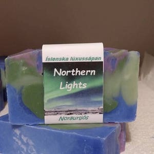 Northern Lights Icelandic Luxury Vegan Handmade Soap Aurora Boralis image 2