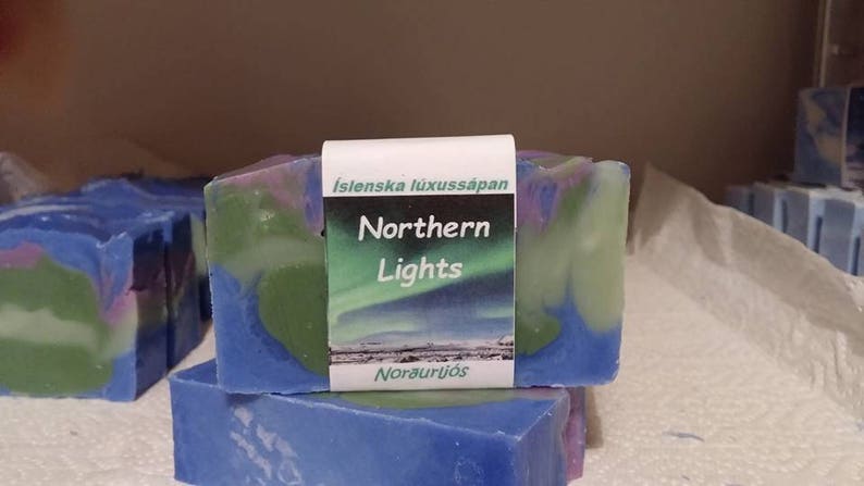 Northern Lights Icelandic Luxury Vegan Handmade Soap Aurora Boralis image 2