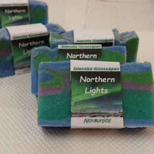 Northern Lights Icelandic Luxury Vegan Handmade Soap Aurora Boralis image 1