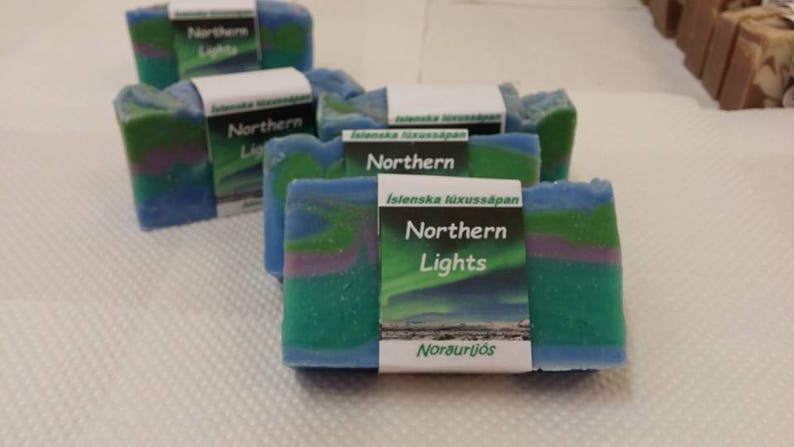 Northern Lights Icelandic Luxury Vegan Handmade Soap Aurora Boralis image 1