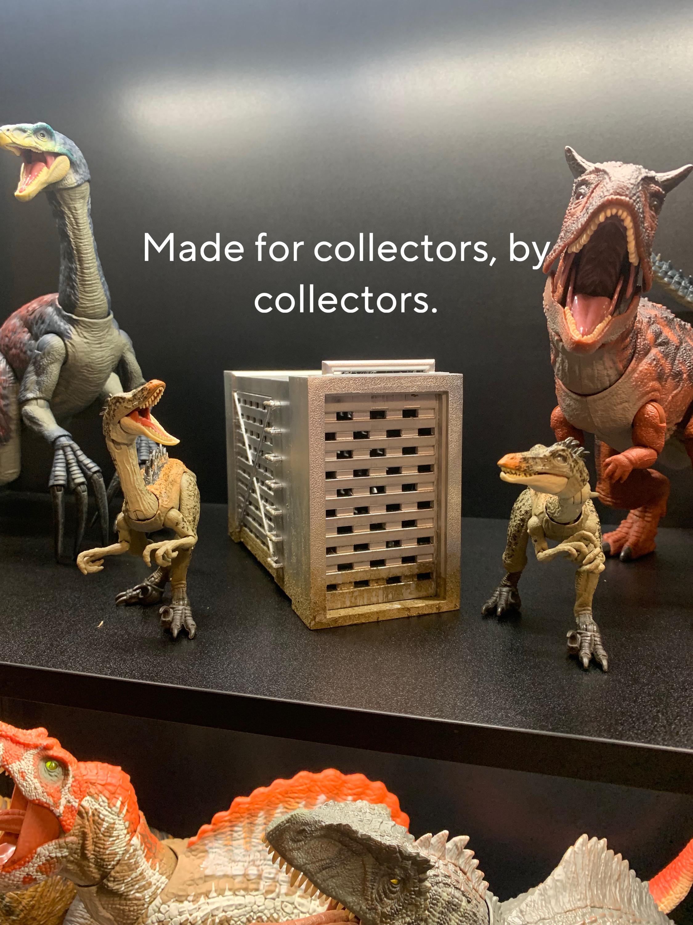Dinosaur Display Rack Industrial Dinosaur Containment Cage Display – Weathered Steel Effect ...