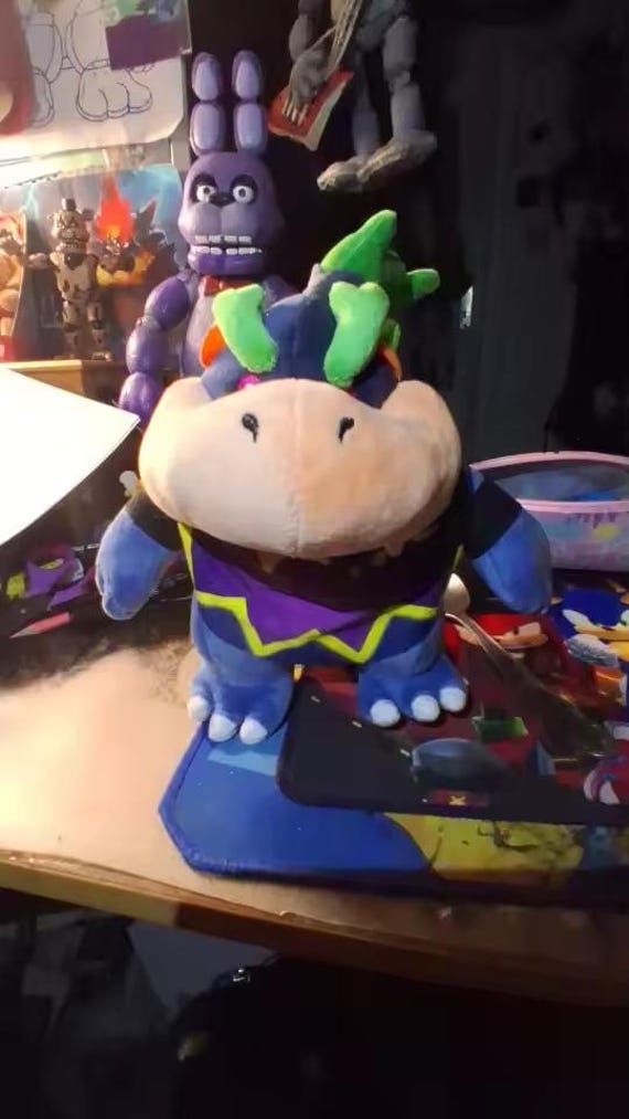 Cute Wonder Bowser Jr Plush 27cm | Game Character Plushie | Soft Stuffed Toy for Gamers