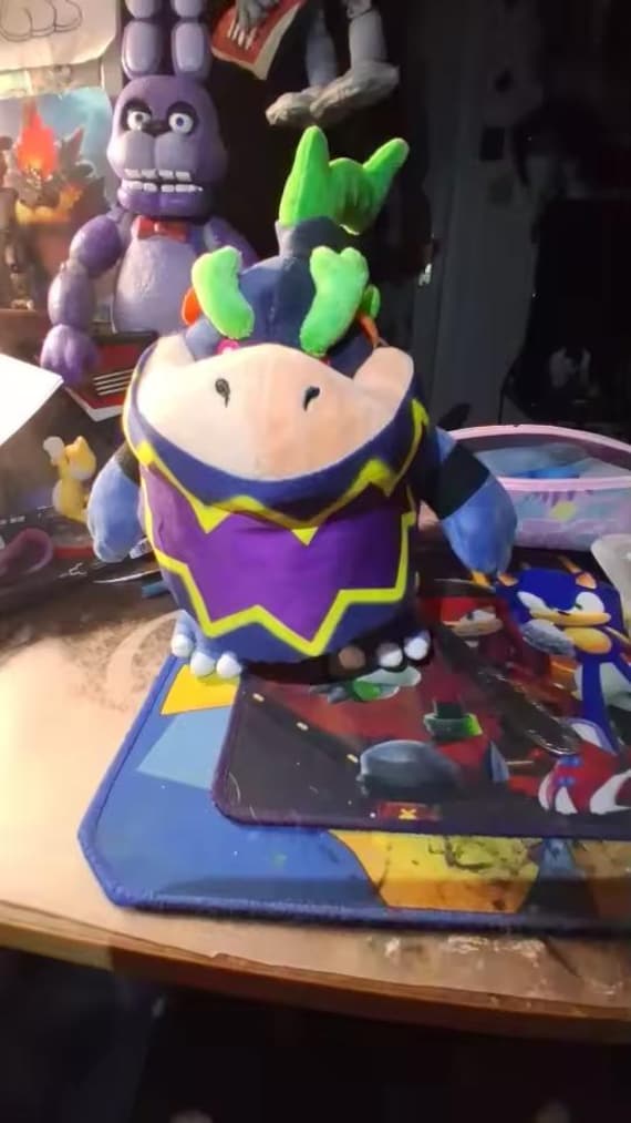 Cute Wonder Bowser Jr Plush 27cm | Game Character Plushie | Soft Stuffed Toy for Gamers