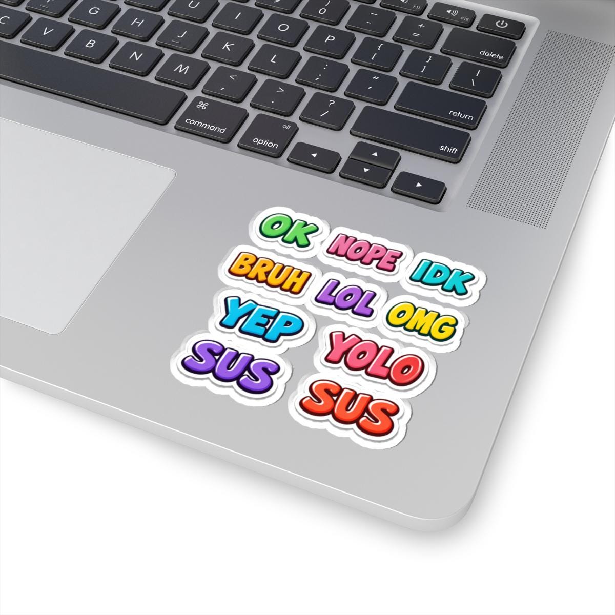Yep Sticker Transparent Funny Text Sticker Set Meme Words Pack Ok Nope Idk Bruh Lol Omg Yep ...
