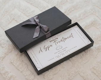 Op maat gemaakte spa-dagvoucher luxe behandelingsticket vrouw jubileumcadeau voor haar